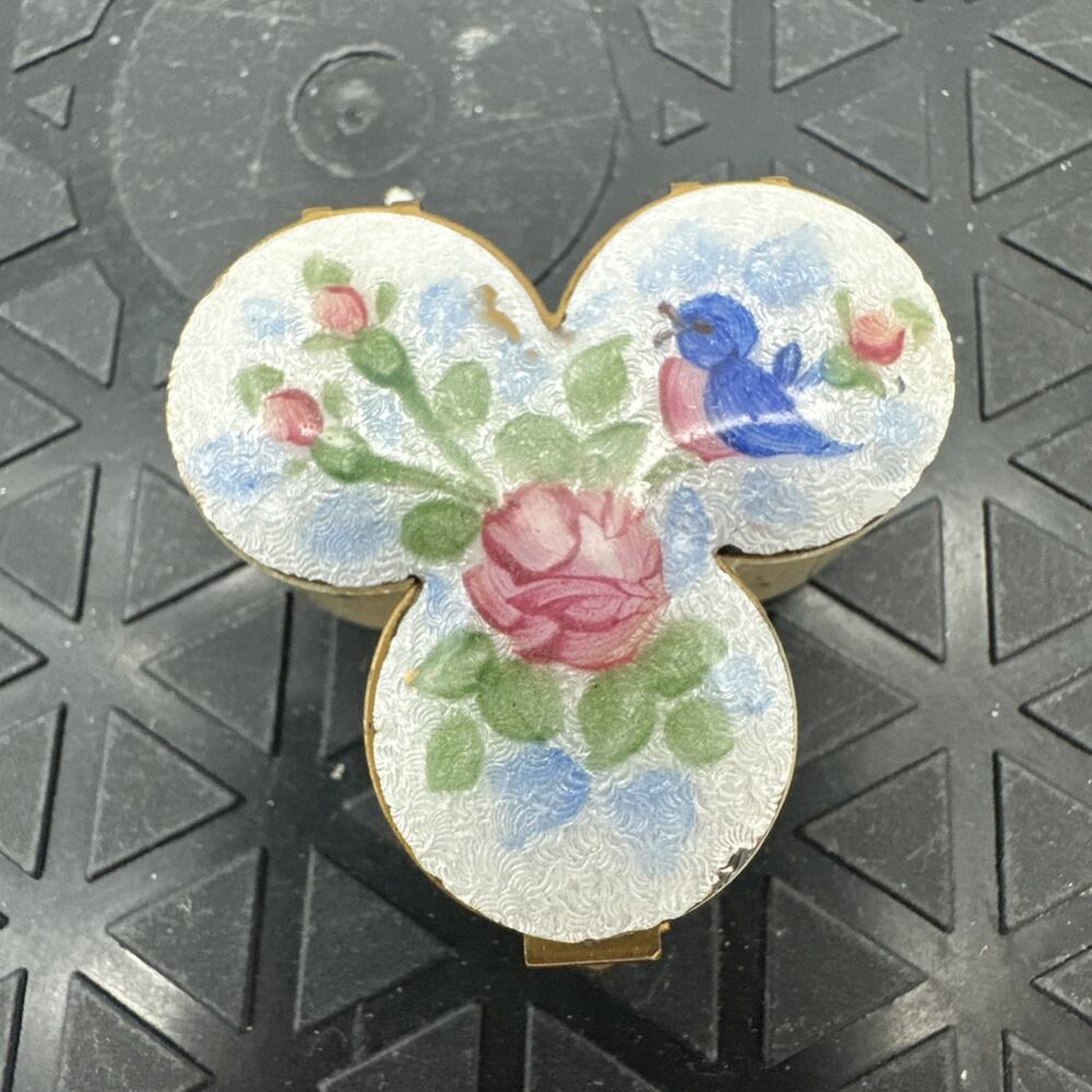 Mini Enamel Trinket/Pill Box Vintage 1950’s - Picture 4 of 6